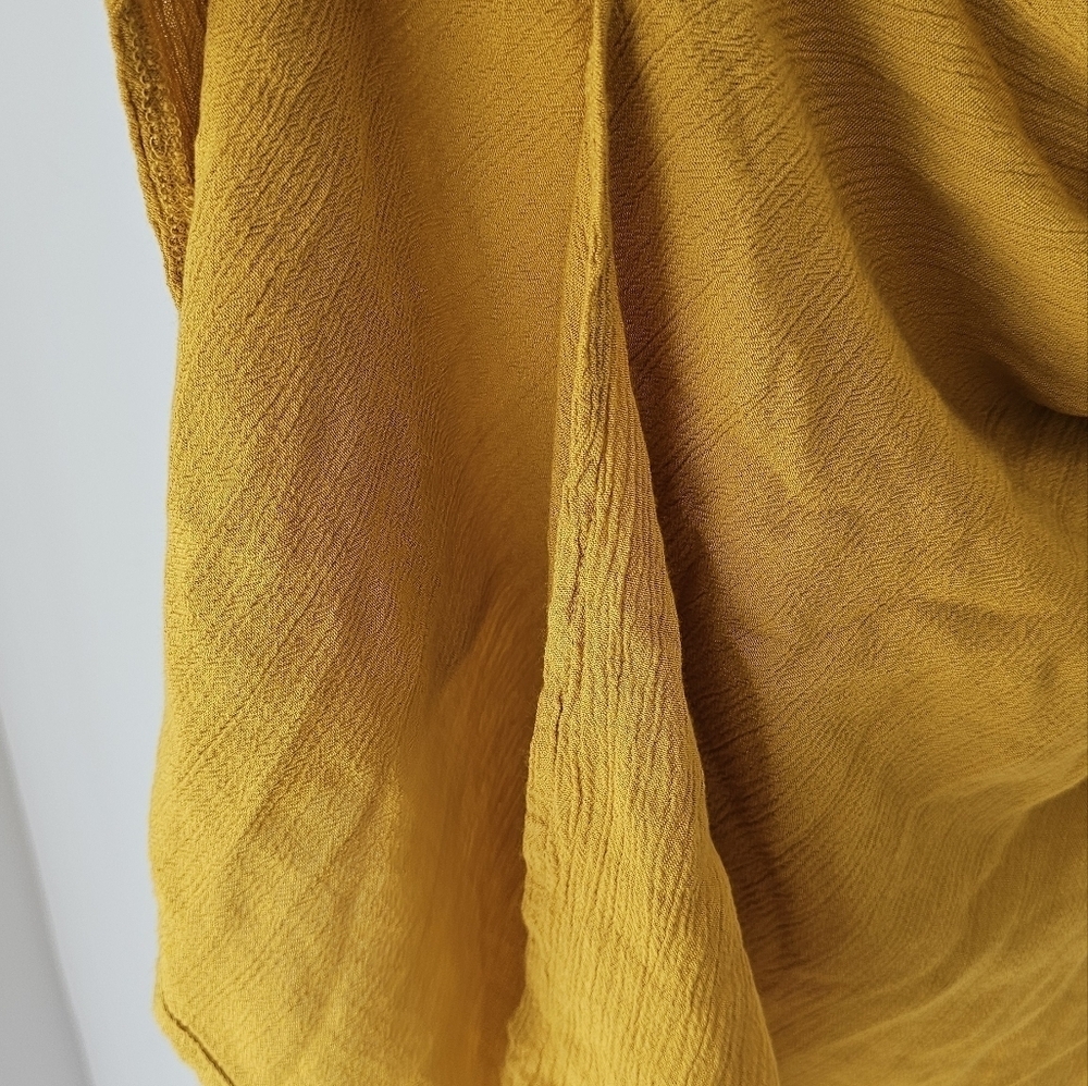 La Vie En Rose Aqua Swimwear Mustard Yellow Cover Up Dress Viscose size XXL - Picture 7 of 8